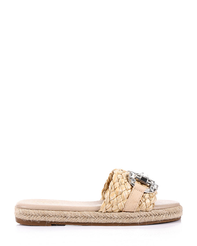 JAL-DJTH-006 Open Toe Straw Slipper