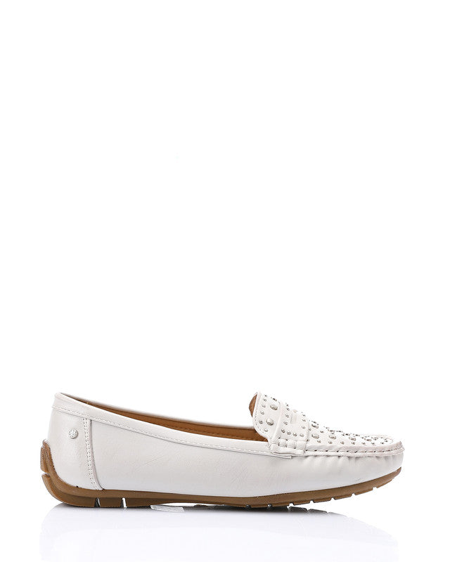 RUI-DJTV-002 Studs Flat Loafer - Black