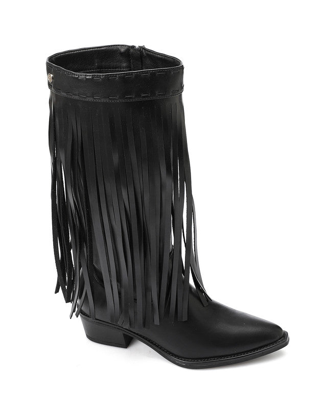 SUN-DVTX-003 Leather Knee High Boot