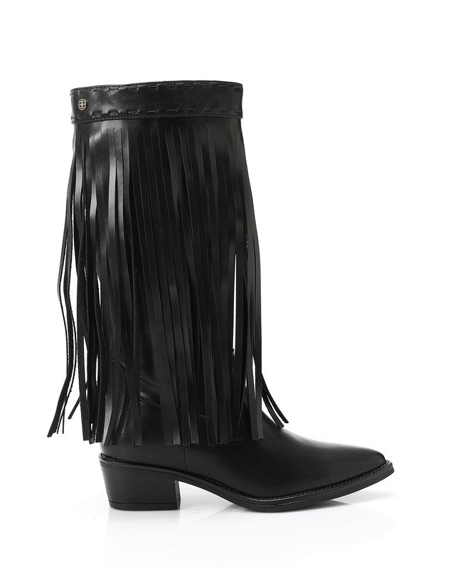 SUN-DVTX-003 Leather Knee High Boot
