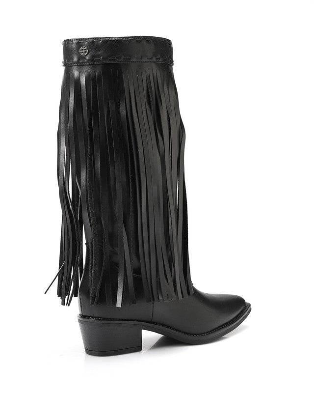 SUN-DVTX-003 Leather Knee High Boot