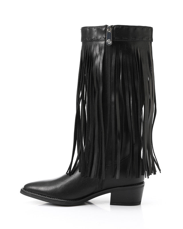 SUN-DVTX-003 Leather Knee High Boot