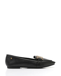 WAH-DVTX-006 Chic Pointed Toe Cap Flat Loafer