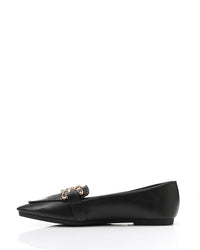 WAH-DVTX-006 Chic Pointed Toe Cap Flat Loafer