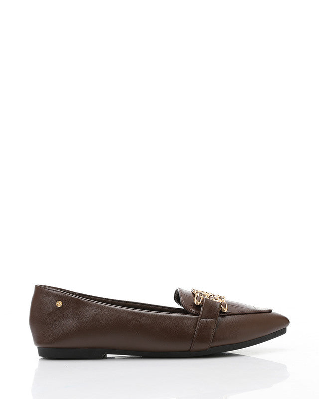 WAH-DVTX-006 Chic Pointed Toe Cap Flat Loafer