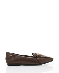 WAH-DVTX-006 Chic Pointed Toe Cap Flat Loafer