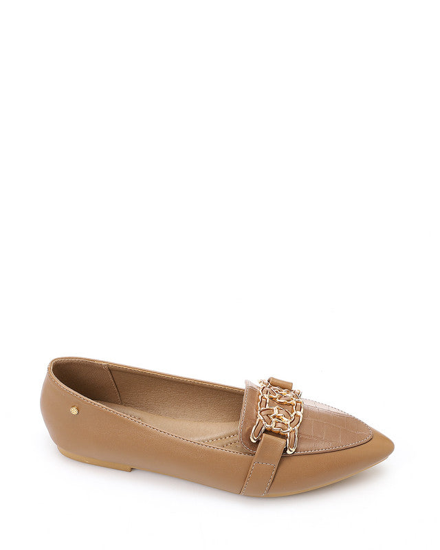 WAH-DVTX-006 Chic Pointed Toe Cap Flat Loafer