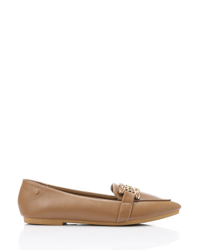 WAH-DVTX-006 Chic Pointed Toe Cap Flat Loafer