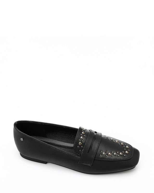 WAH-DVTX-008 Studed Plain Strap Leather Loafer