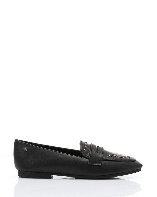 WAH-DVTX-008 Studed Plain Strap Leather Loafer