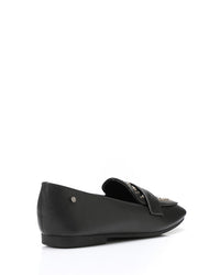 WAH-DVTX-008 Studed Plain Strap Leather Loafer