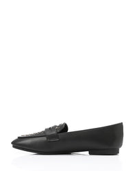 WAH-DVTX-008 Studed Plain Strap Leather Loafer