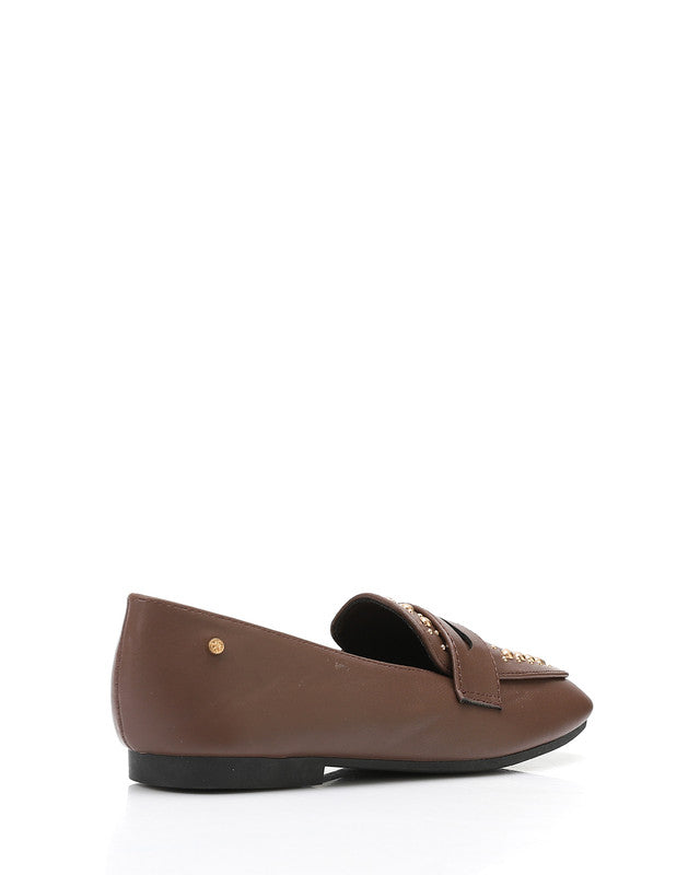 WAH-DVTX-008 Studed Plain Strap Leather Loafer