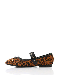 WAH-DVTX-009 Leopard Print Mary Jane Flats