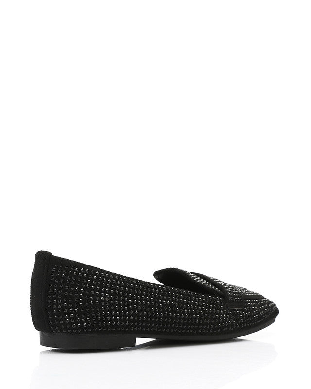 WAH-DVTX-010   Fully Strassed Suede Ballerina