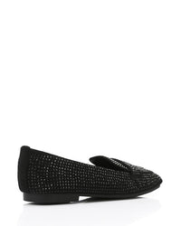 WAH-DVTX-010   Fully Strassed Suede Ballerina