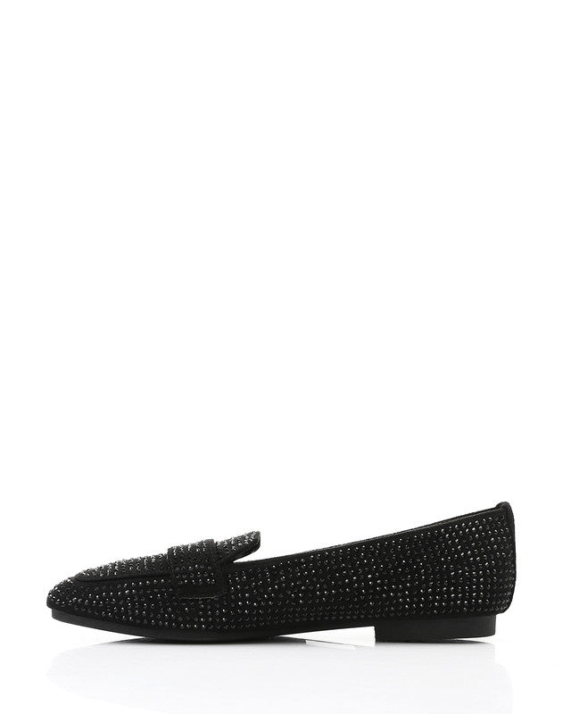 WAH-DVTX-010   Fully Strassed Suede Ballerina