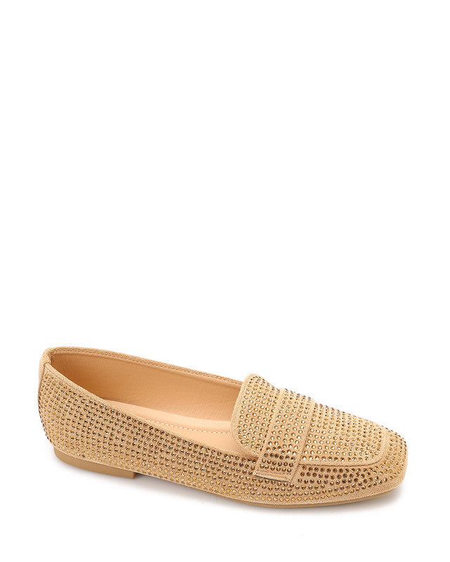 WAH-DVTX-010   Fully Strassed Suede Ballerina