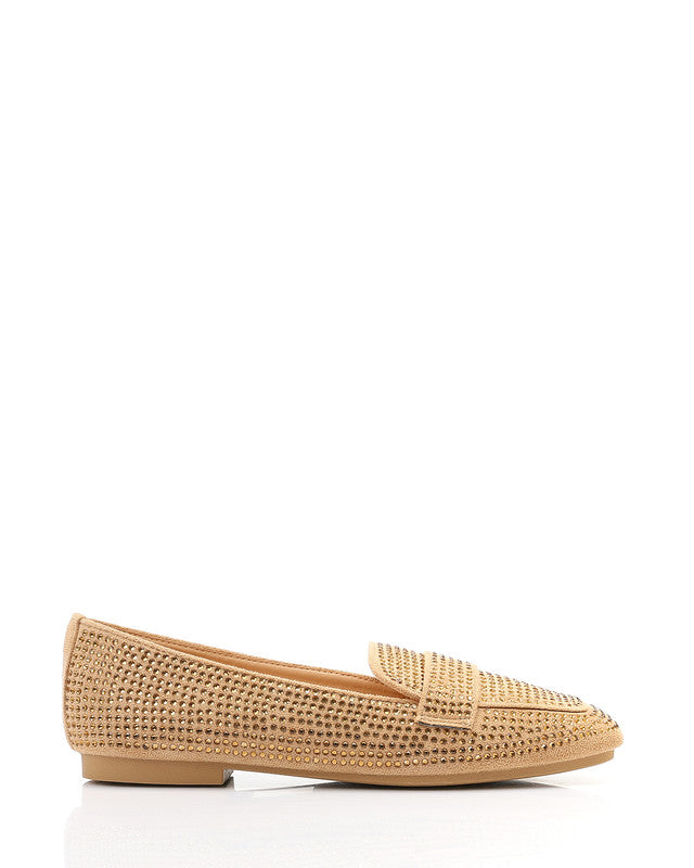 WAH-DVTX-010   Fully Strassed Suede Ballerina