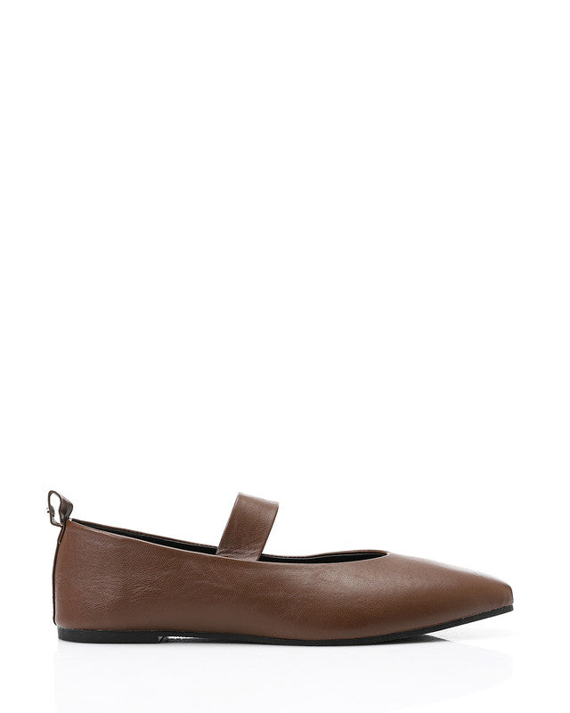 XIE-DVTX-001  Leather Pointed Toecap Ballerina
