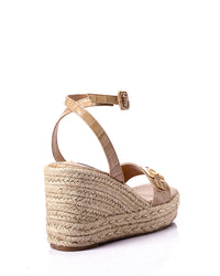 FAN-DJTH-016 Golden Sqaured Toecap Wedge