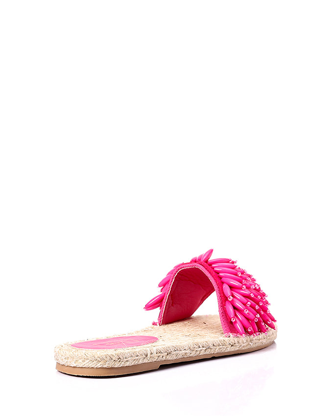 JAL-DJTH-005 Plastic Upper Fringes Slipper