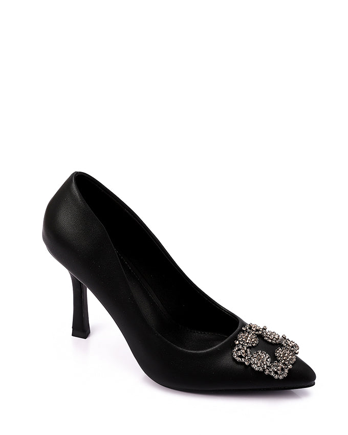 JAL-DJTH-016 Elegant Pointed Textured Leather Pumps